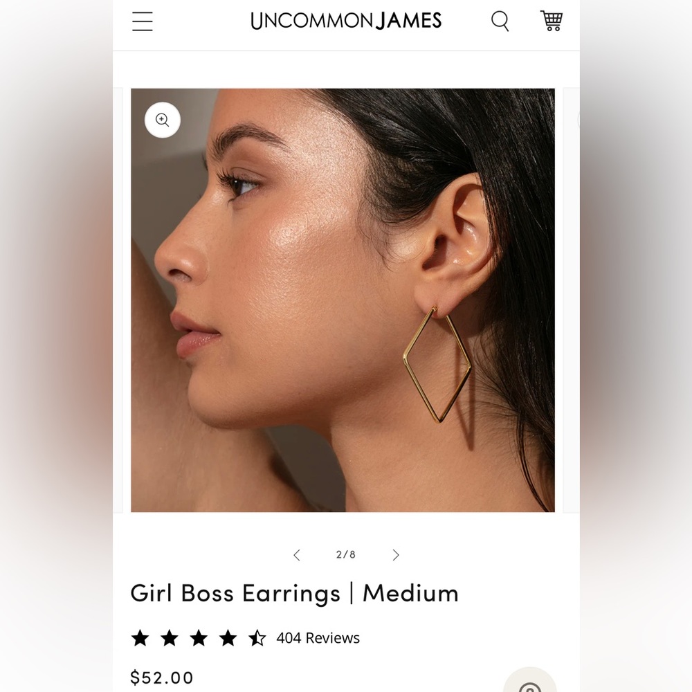 Uncommon James . NWT earrings .gold